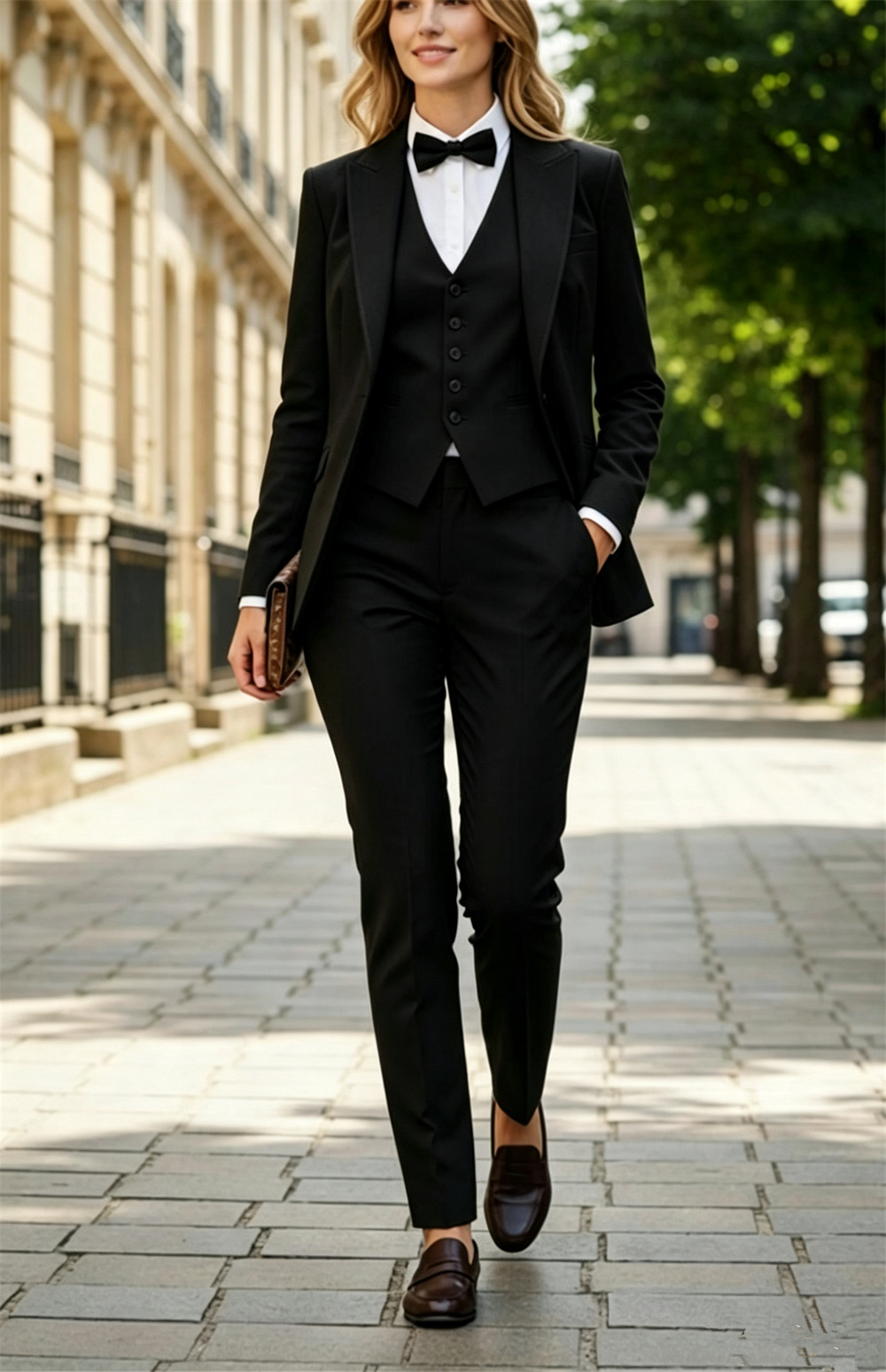 高級レディーススーツ エレガントフォーマル公式3ピースパンツ - Blazer Set Women Formal のレビューと価格