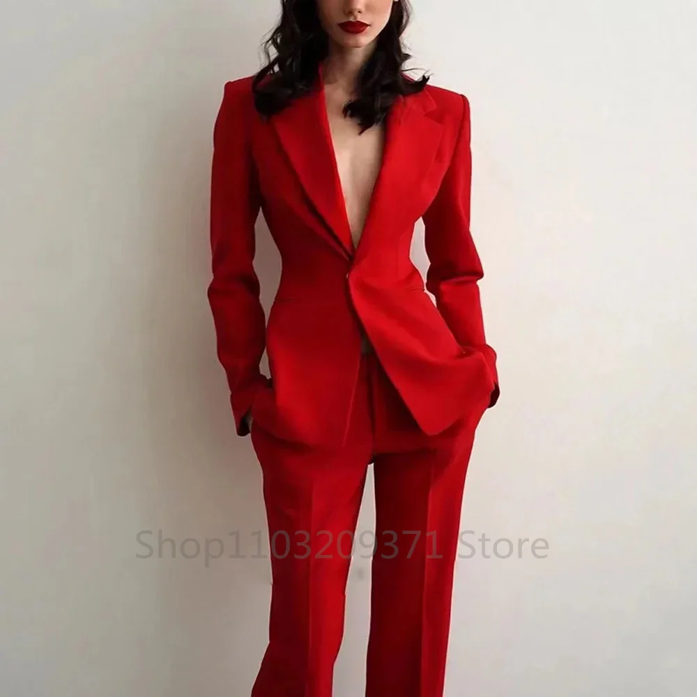 レディーススーツ パーティー 結婚式 プラスサイズ 2ピース - Blazer Set Women Formal のレビューと価格