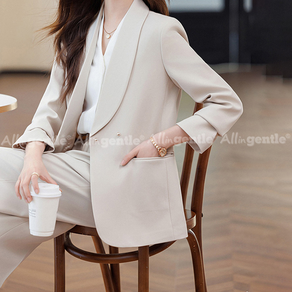 レディースオフィススーツ2ピースセット、レギュラーフィット、 - Blazer Set Women Formal のレビューと価格