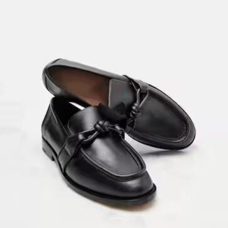 レディースレザーノットディテールローファー スリッポン スク - Women Formal Wear Heels のレビューと価格